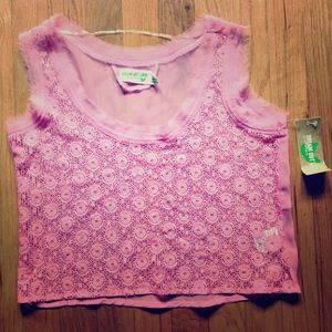 Selena Gomez Dream Out Loud Pink Sheer Lace Top